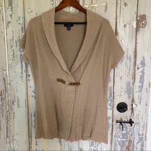 Chaps short sleeved buckle sweater